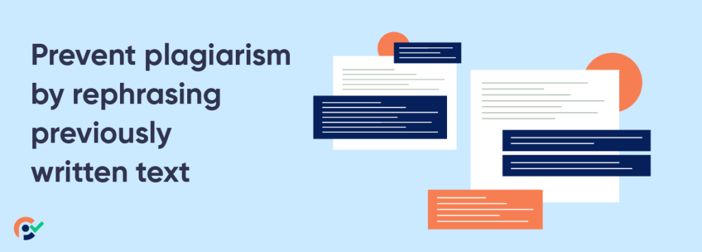 Prevent plagiarism by rephrasing 
